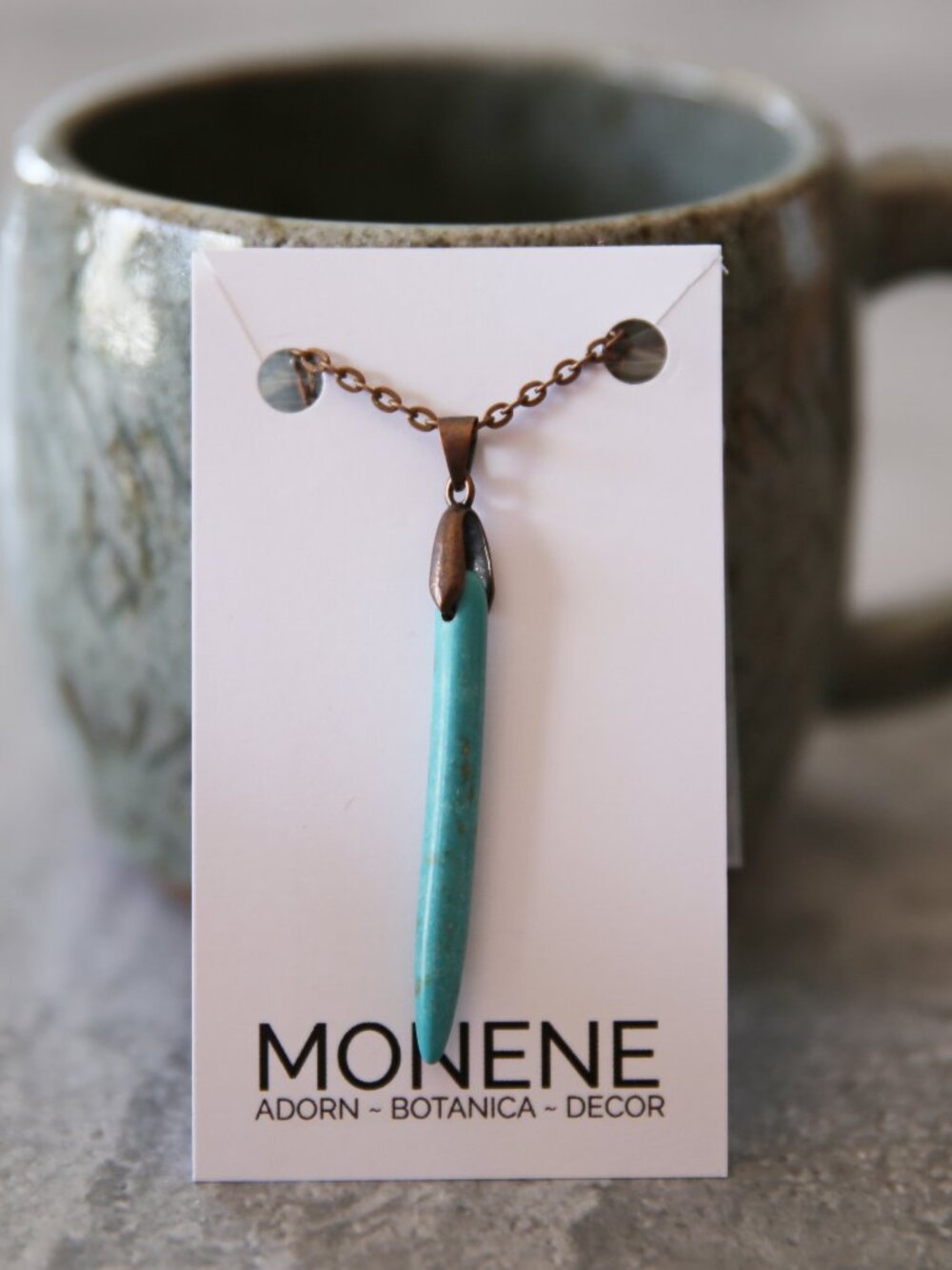 Turquoise Bullet Howlite and Copper Necklace